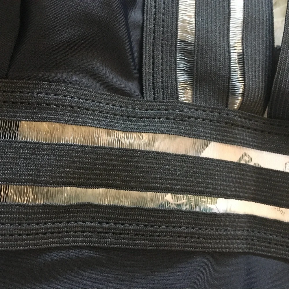 NWT Chic Black Mesh Women's One-Piece Swimsuit - Picture 5 of 7